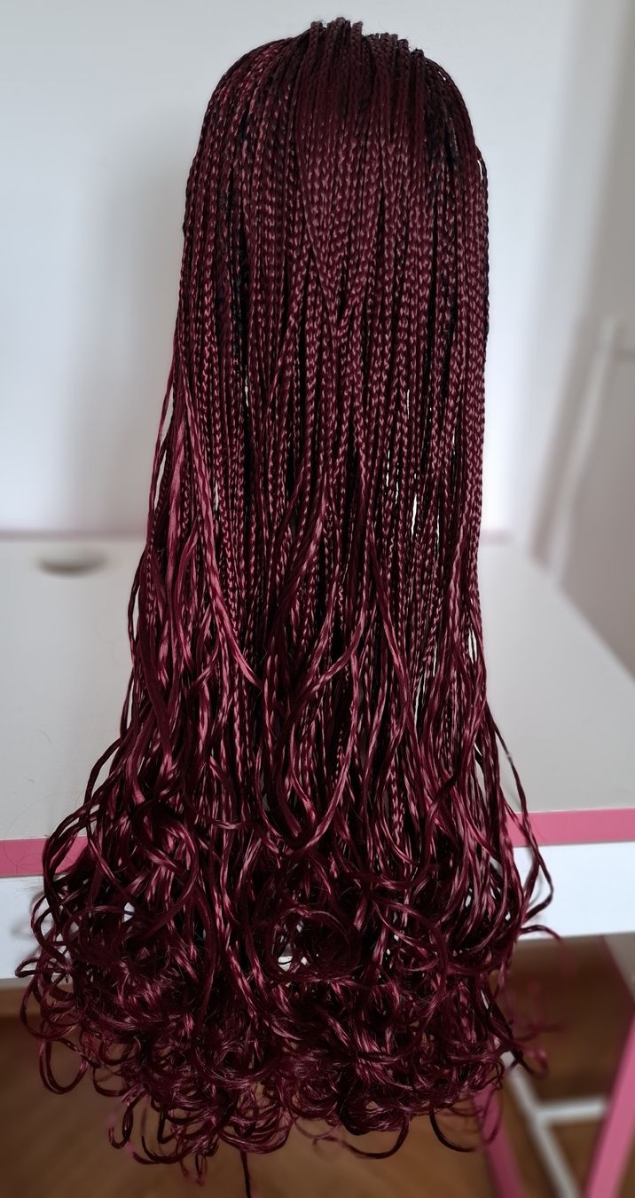 Parrucche: Long Red Braided Wig | Bold Color | Handmade – Nuovo (secondo la descrizione) da Lausanne venduto da usa_xd5k 5