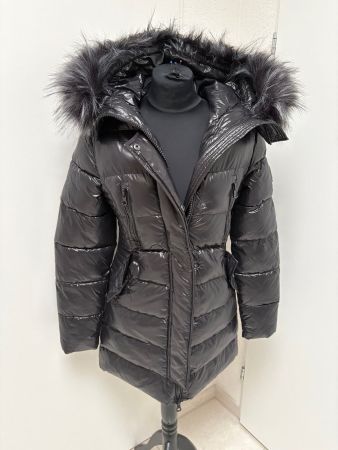 Steppmantel Gr. S, schwarz, mit Kapuze Boxeur