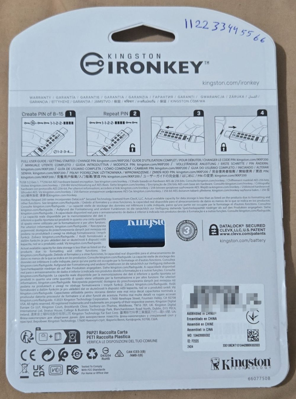 Kingston Chiavette USB: Kingston IronKey Keypad-200 8 Go, USB-A – Nuovo (secondo la descrizione) da Lausanne venduto da Baha76_s 1