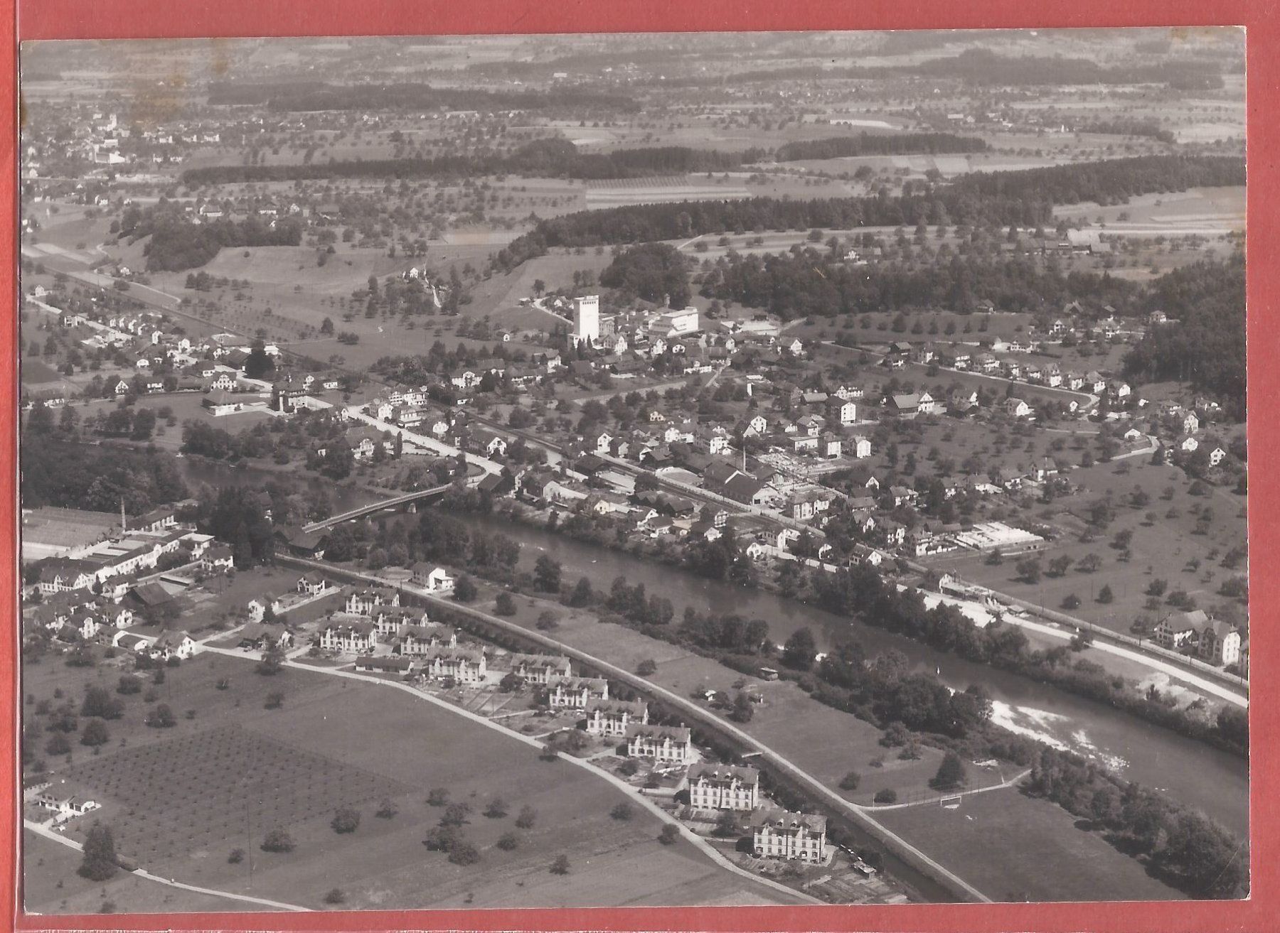 Cartoline postali: Kradolf TG - Flugaufnahme ca. 1955 – Usato da Fislisbach venduto da Porano