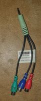 Audiokabel 3.5mm Klinke auf 3 Cinch Stecker RGB