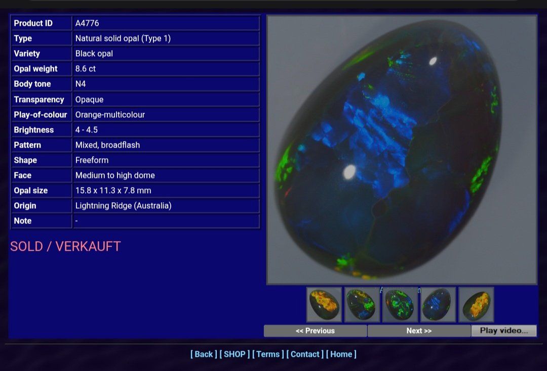 Pietre preziose: Schwarzer Opal, 8.6 ct, Multicolor, Lightning Ridge, A4776 – Usato da Birmenstorf AG venduto da PGcraZy21 6