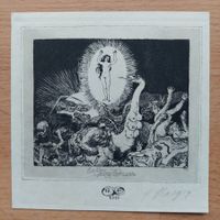 Exlibris Ferdinand Staeger - Original Radierung 1919 sign.