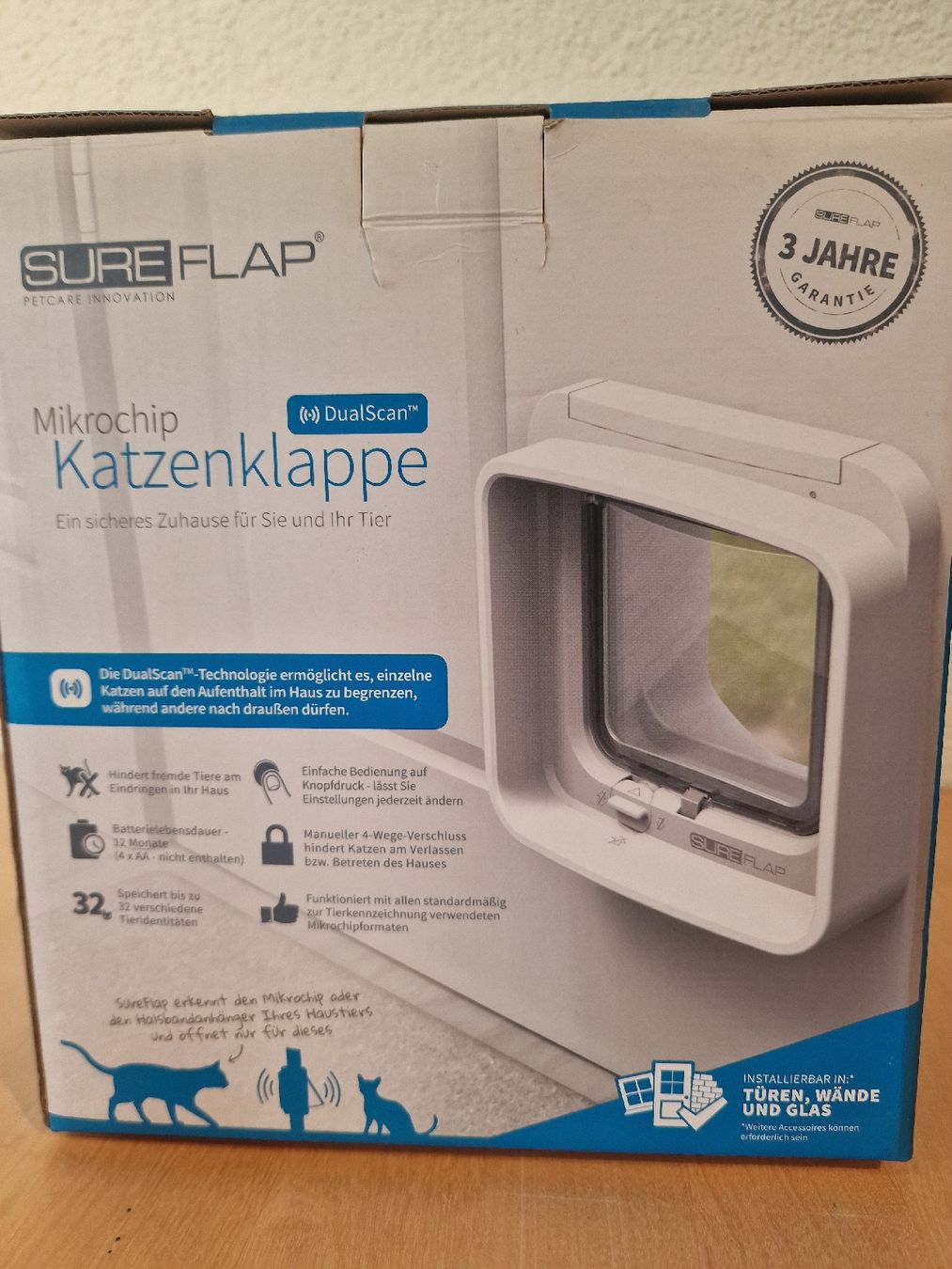 Gattaiole: Neuer SureFlap Katzenklappe Microchip DualScan  – Nuovo e nell'imballaggio originale da St. Margrethen SG venduto da Goldig 2