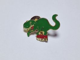 Dinosaurier mit Rollschuhen Pin Vintage