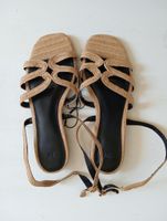 H&M Sandalen geflochten NEU Gr. 38 Stroh - Optik