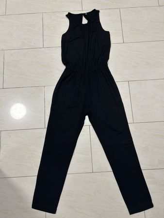 Schwarzer, bequemer Damen Jumpsuit von Benetton