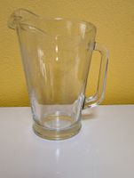 Glaskaraffe mit Henkel, Getränkekrug, Wasserkrug 1,5 L