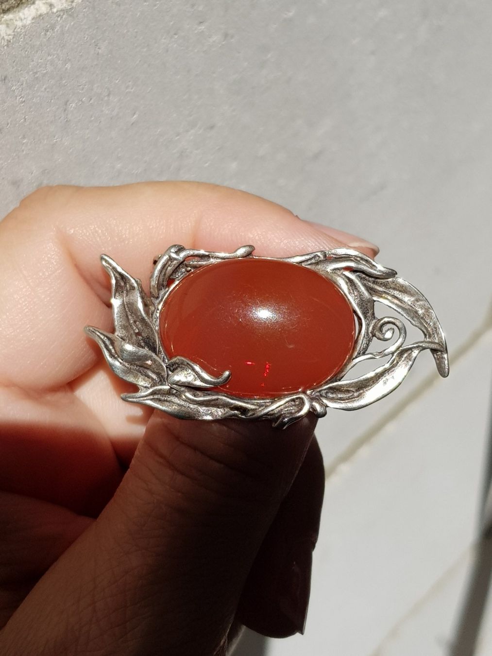 Spille & Fermagli: Jugendstil-Brosche Silber 1920er mit Bernstein – Usato da Lengnau BE venduto da Mango888 4