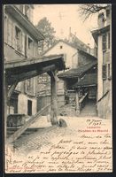 AK Lausanne, Escaliers-du-March, 1902