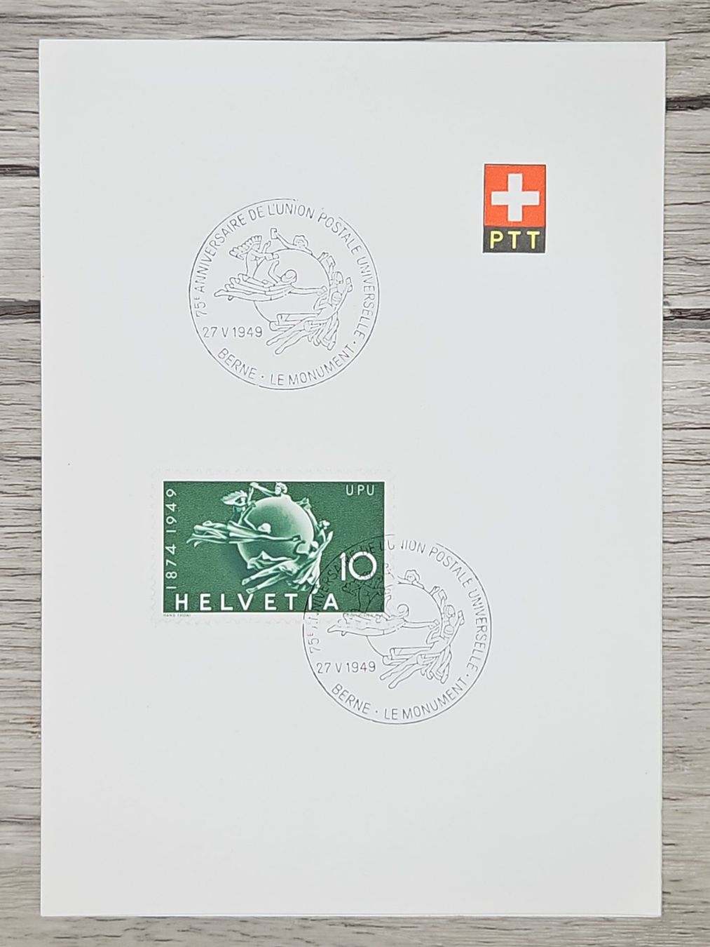 Tutti i francobolli: CL13 PTT  + Timbre Suisse 1949 – Usato da Cousset venduto da Patrick_Collections