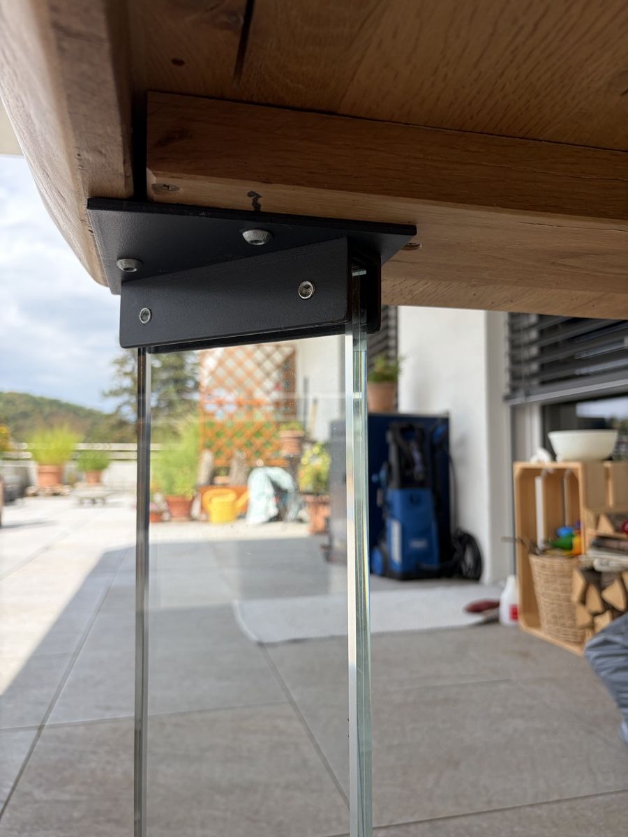 Tables: Esstisch Eiche auf Glasbeinen – D'occasion à Flüh par uallemann 5