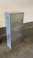 Metal Shoe Cabinet with 3 Tilting Compartments Silver