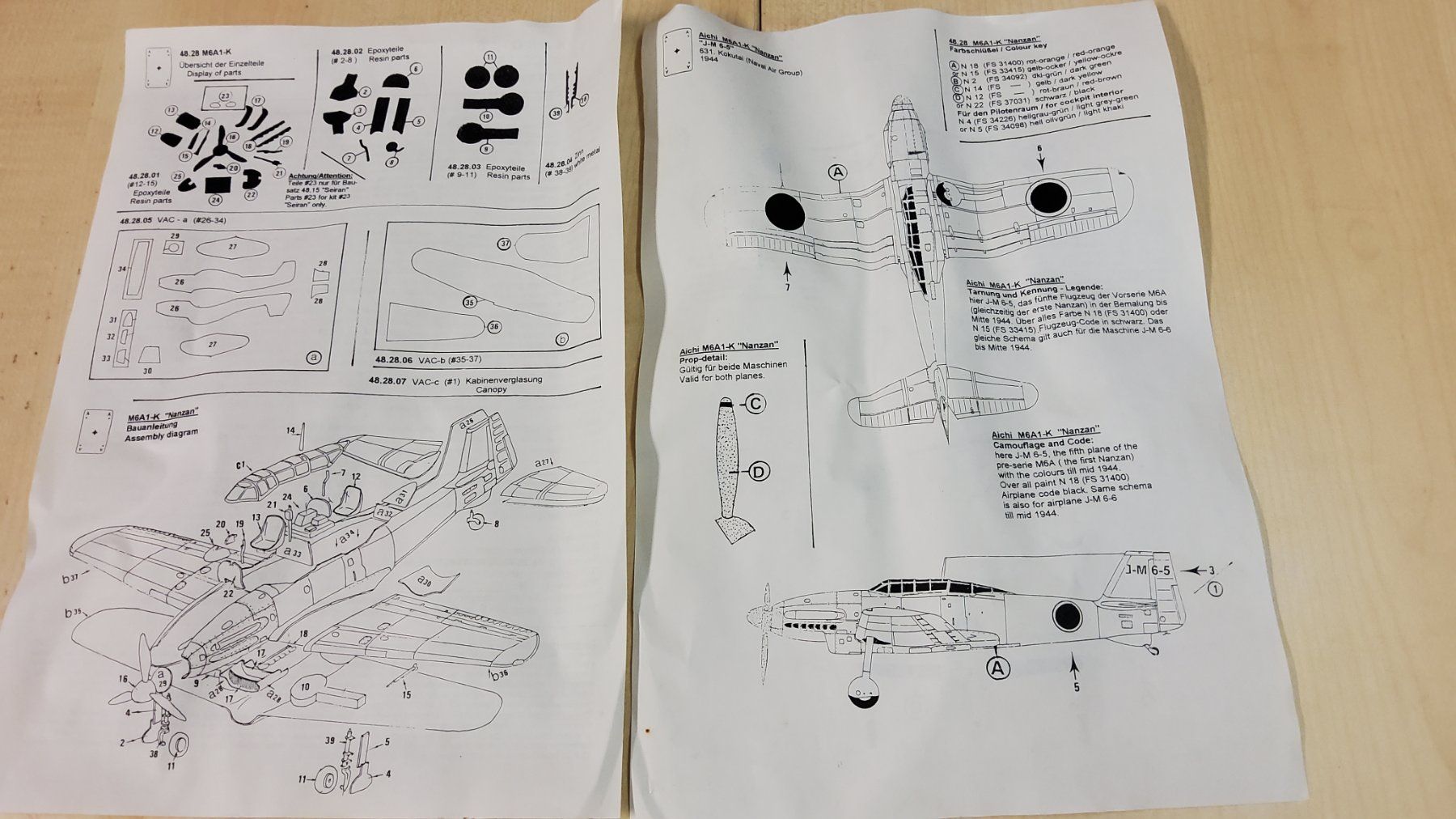 Kit di costruzioni: Bausatz AICHI M6A1-KAI "NANZAN" 1:48 KARO – Nuovo (secondo la descrizione) da Grüningen venduto da VENOM59 4