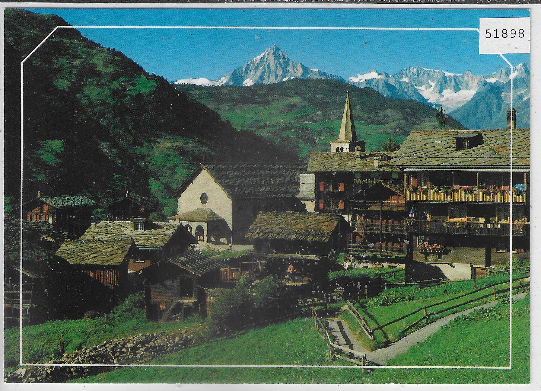 Cartoline postali: Grächen - Dorfansicht – Usato da Ettingen venduto da Kartenplanet