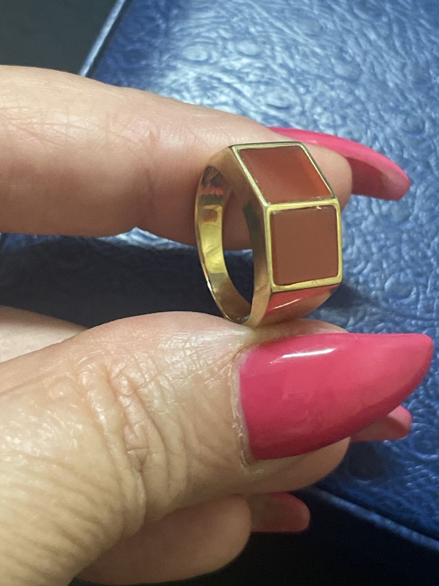 Anelli: Bague en or 14 carats avec corail – Usato da Montreux venduto da Pipo7878 1