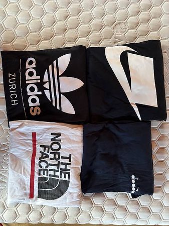 4x Vintage T Shirts, Adidas, Nike, The North Face, Diadora