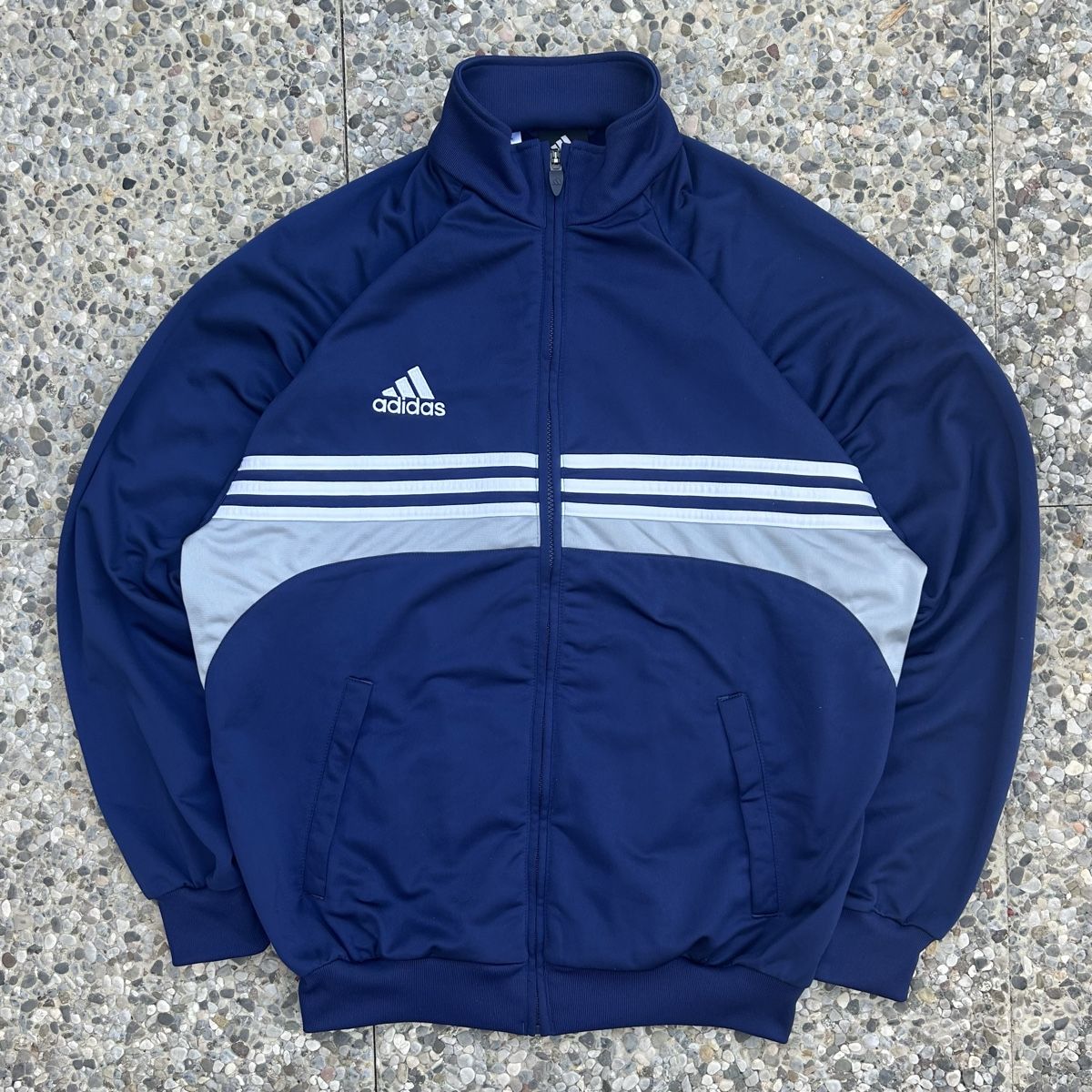 Adidas Giacche: Vintage Adidas Blue Track Jacket – Usato da brent venduto da fukusapes