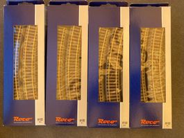 Roco Modellbahn gebogene Gleise 61123 / 4Pack