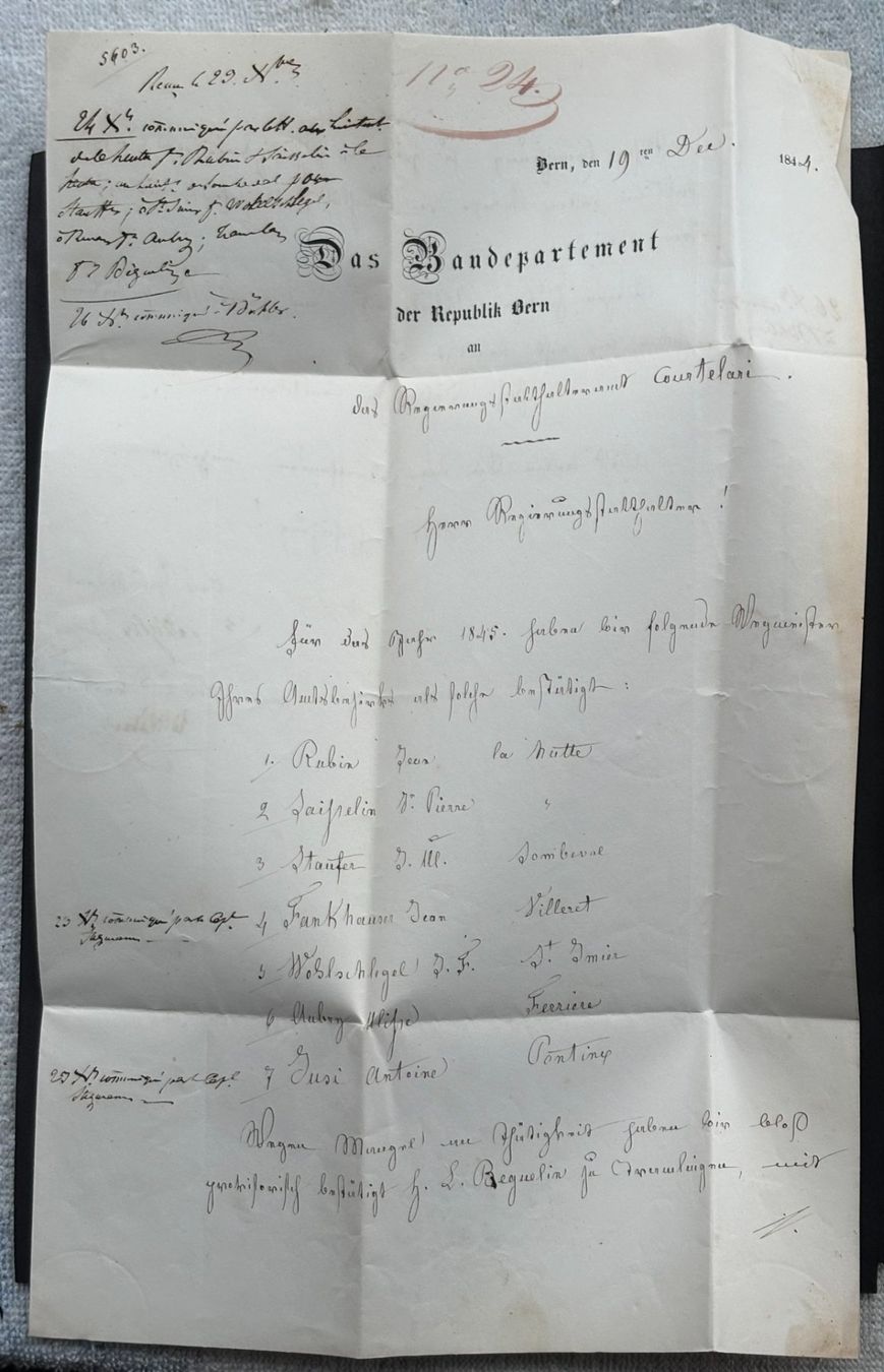 Tutti i francobolli: FALTBRIEF 1844 – Usato da Ostermundigen venduto da Wyatt-Earp 2