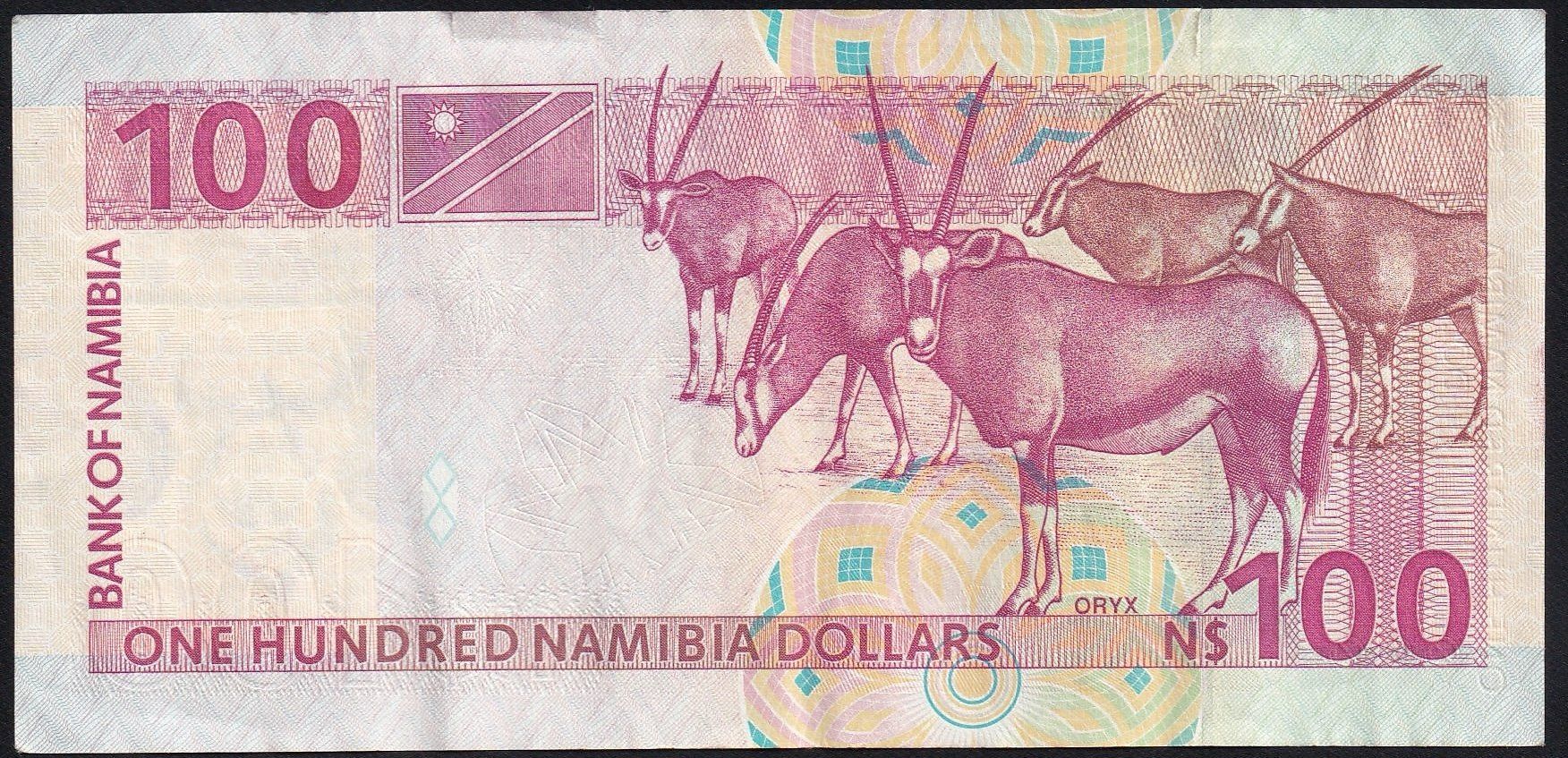 Banconote: Namibia 100 Dollars 2003 – Usato da Brugg AG venduto da banknoten_muesli 1