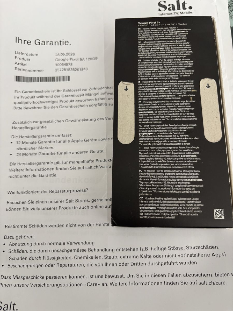 Google Telefoni cellulari / Smartphones: Google Pixel 9a 128GB neu mit Garantie – Nuovo e nell'imballaggio originale da Utzenstorf venduto da CarolS01 1