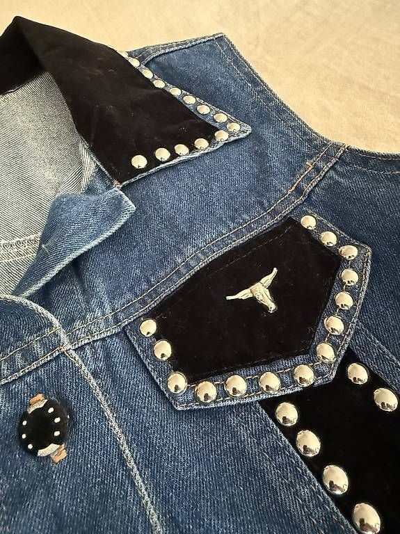 Camicette: Vintage Denim Vest Western Medium – Usato da Zürich venduto da car_v988 2