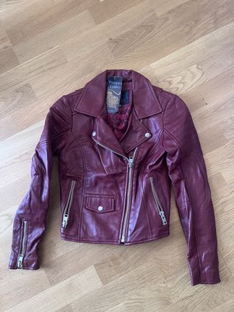 Damen Lederjacke Marke issaleo  Bordeauxrot Grösse XS neu