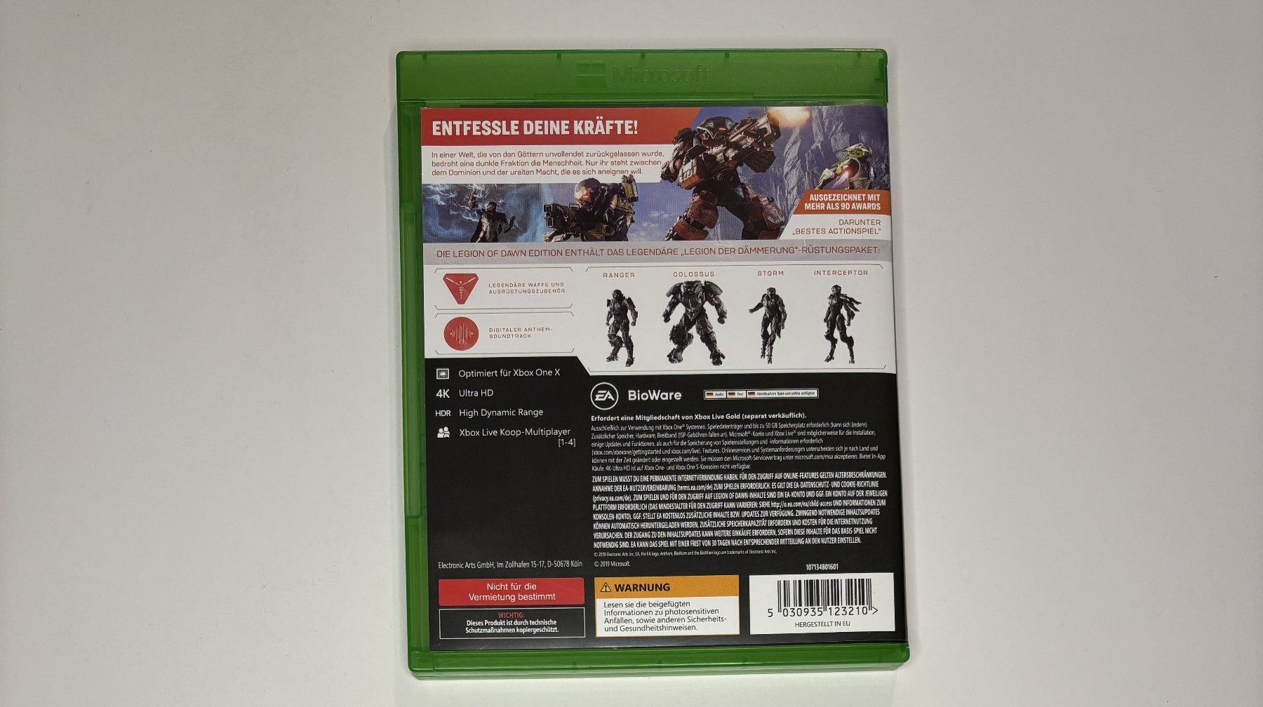 Giochi: XBOX One - Anthem – Usato da Allschwil venduto da Bullach 2
