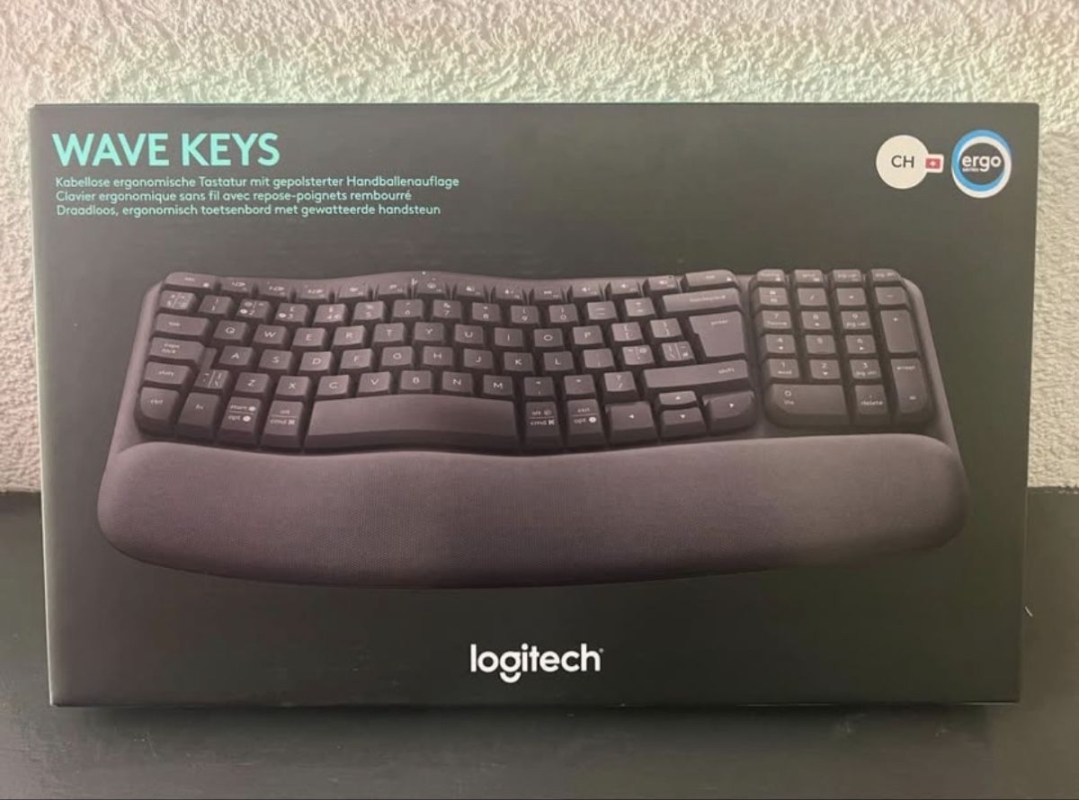 Logitech Tastaturen: Logitech Clavier ordinateur Wave Keys ergonomique sans fil – Neu und originalverpackt aus Lausanne von Stephaniesdressing