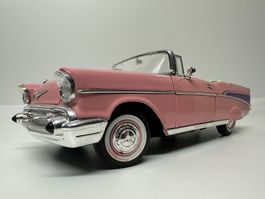 1957 Chevrolet Bel Air Convertible 1:18, pink,ROAD SIGNATURE