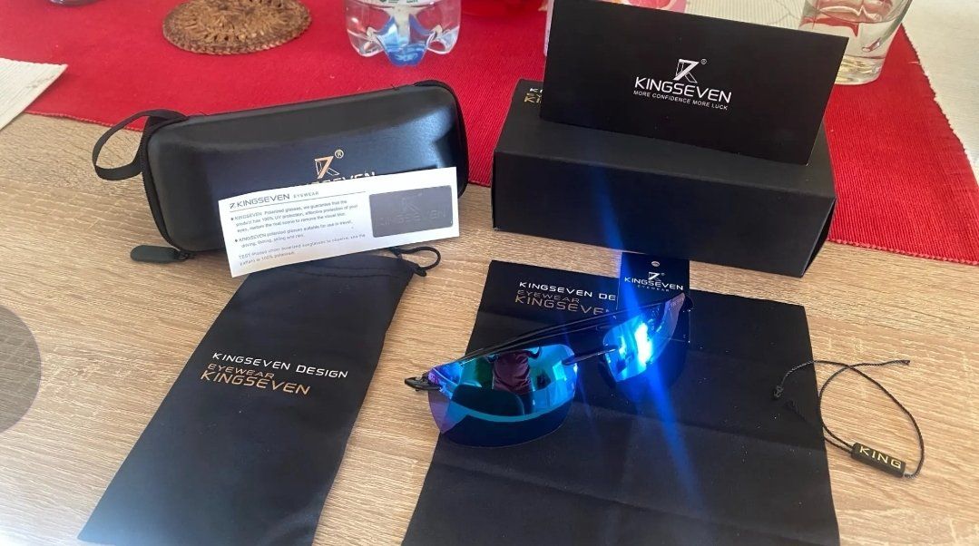 Occhiali & Lenti: Herren Sonnenbrille Kingseven Blau – Nuovo e nell'imballaggio originale da Suhr venduto da sjay.Cv 3