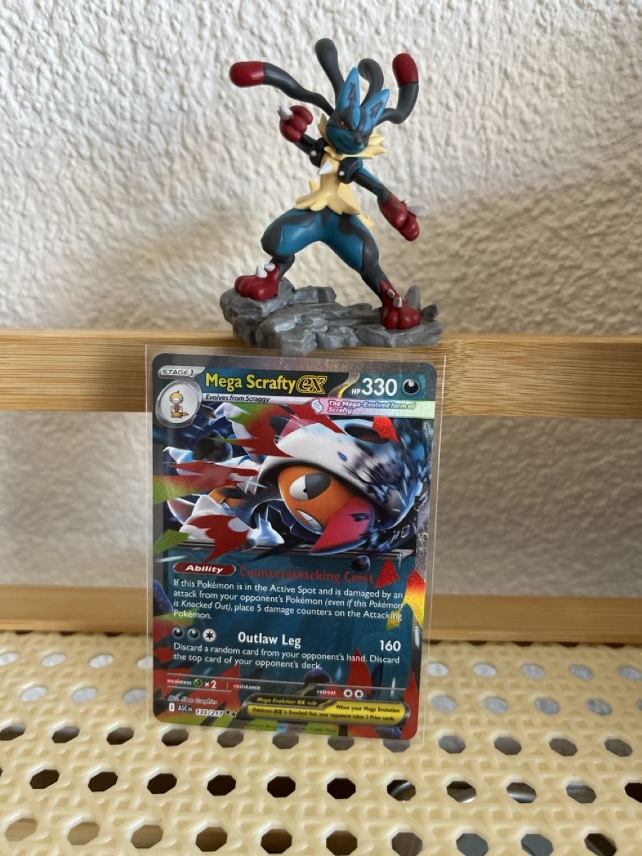 Pokémon Carte collezionabili: Pokemon Mega Scrafty ex 135/197 Obsidian Flames  defect – Usato da Au ZH venduto da curio.concept