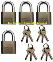 4er Set Vorhängeschloss gleichschliesend + Generalschlüssel