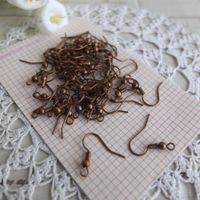 50 Base pour boucles d'oreilles Bronze
