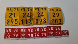 Lot de plaques fiscales VS diverses occasion état usagé