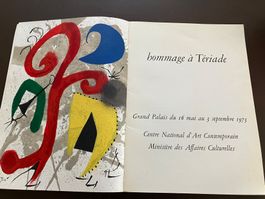 Kunst: Hommage à Tériade - mit Original-Litho von Miró