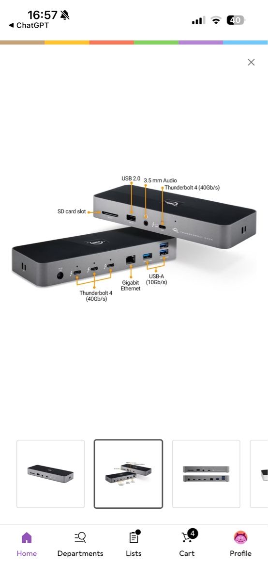 OWC Dockingstation: OWC Owctb4dock Thunderbolt, 10 ports – Gebraucht aus Basel von Jessve8 2