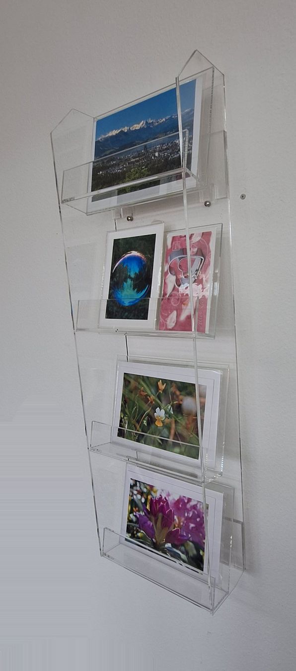 Scaffali: Wand-Kartenständer aus Plexiglas, 4 Fächer – Nuovo (secondo la descrizione) da Spreitenbach venduto da ric_hyq6 1