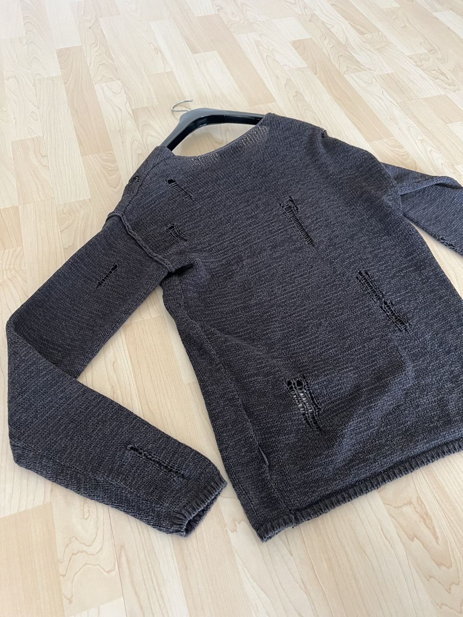 Jack & Jones Maglioni & Felpe: Jack & Jones Strickpullover mit Löchern, Grau, Grösse S – Nuovo (secondo la descrizione) da Winterthur venduto da ChicMarkt 4