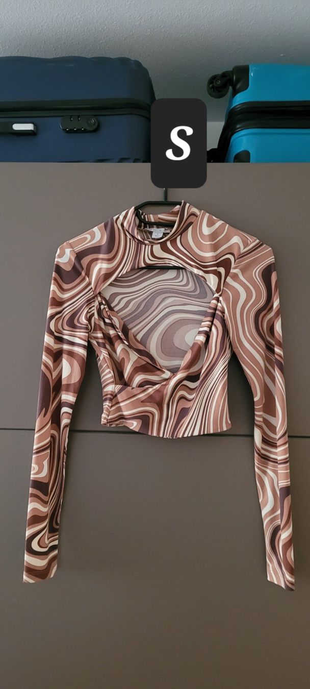 T-shirt: Top crop manches longues taille S – Nuovo (secondo la descrizione) da Vevey venduto da x_y_f
