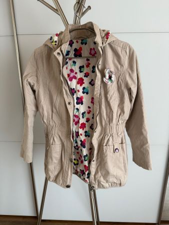 Hellrosa Übergangsjacke/ Trenchcoat, Gr. 152