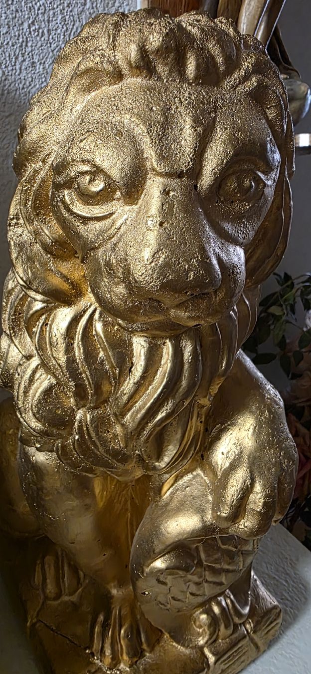 Sculture & Statue: 2 goldene Deko Löwen, Statuen – Usato da Kaufdorf venduto da Nati-Nati 5