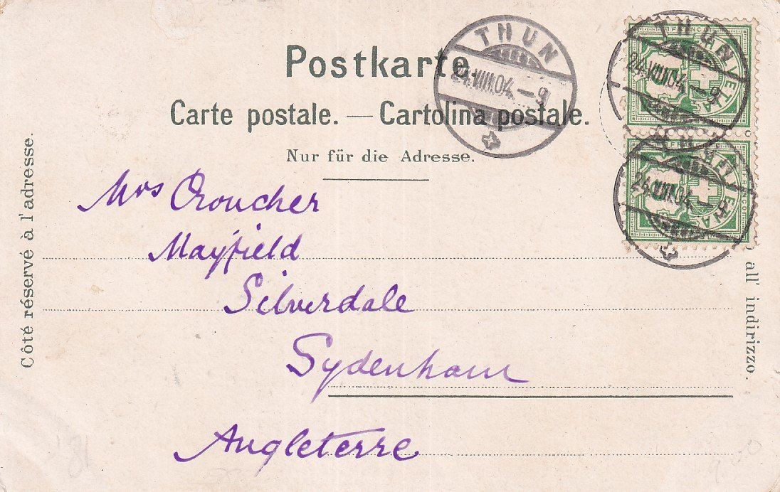 Cartes postales: Thun  BE       um  1 9 0 4 – D'occasion à Brig par Valcards54 1