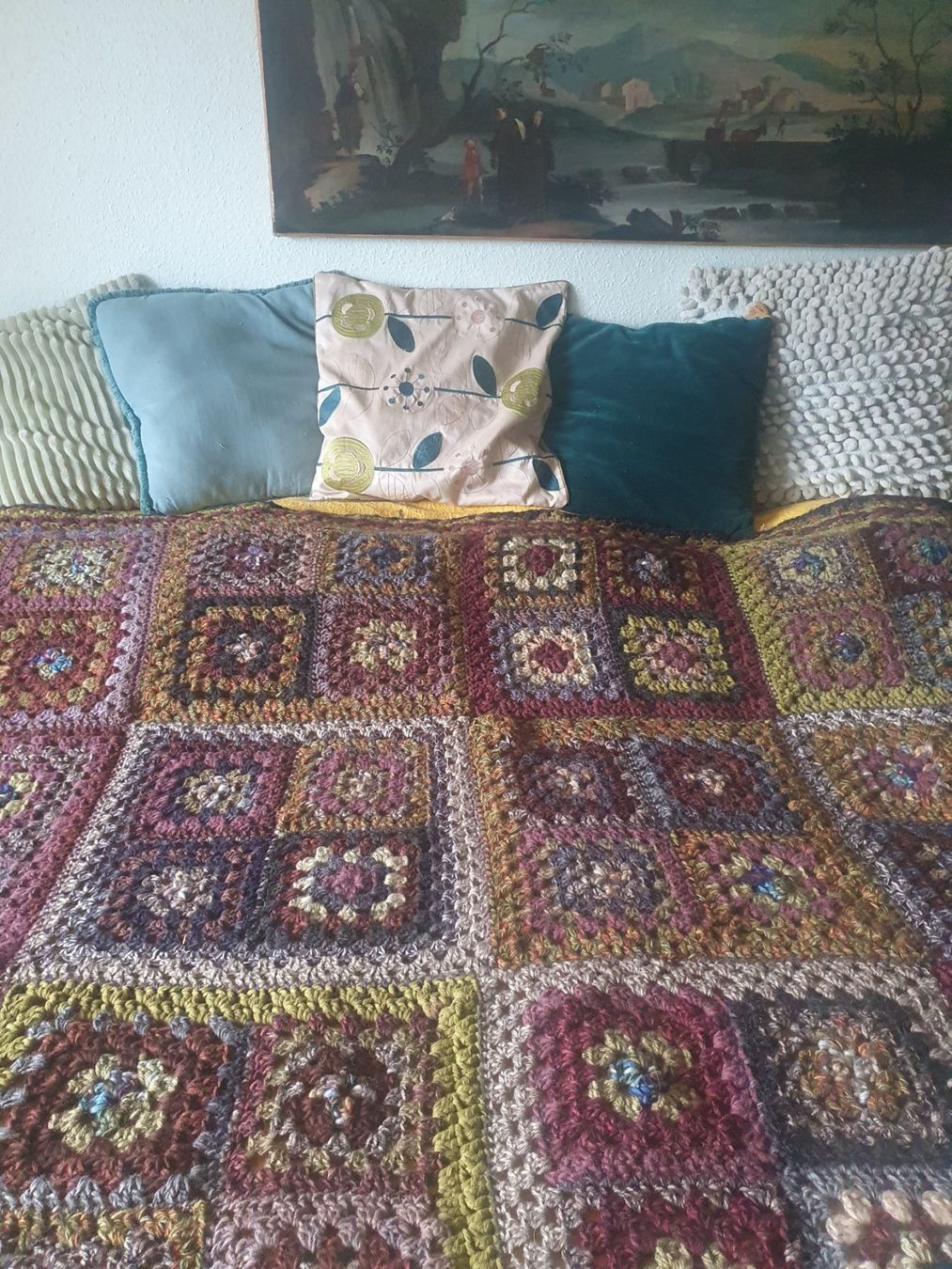 Coperte: COUVERTURE+COUSSIN  style vintage seventies granny patch – Nuovo e nell'imballaggio originale da Thônex venduto da lacomtessedesfees 4