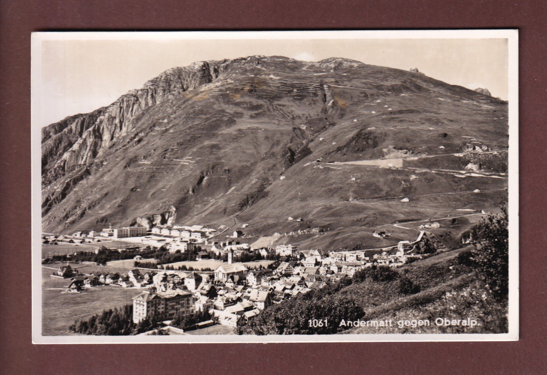 Cartoline postali: ANDERMATT gegen Oberalp - 1952 – Usato da Pully venduto da nicecards-shop