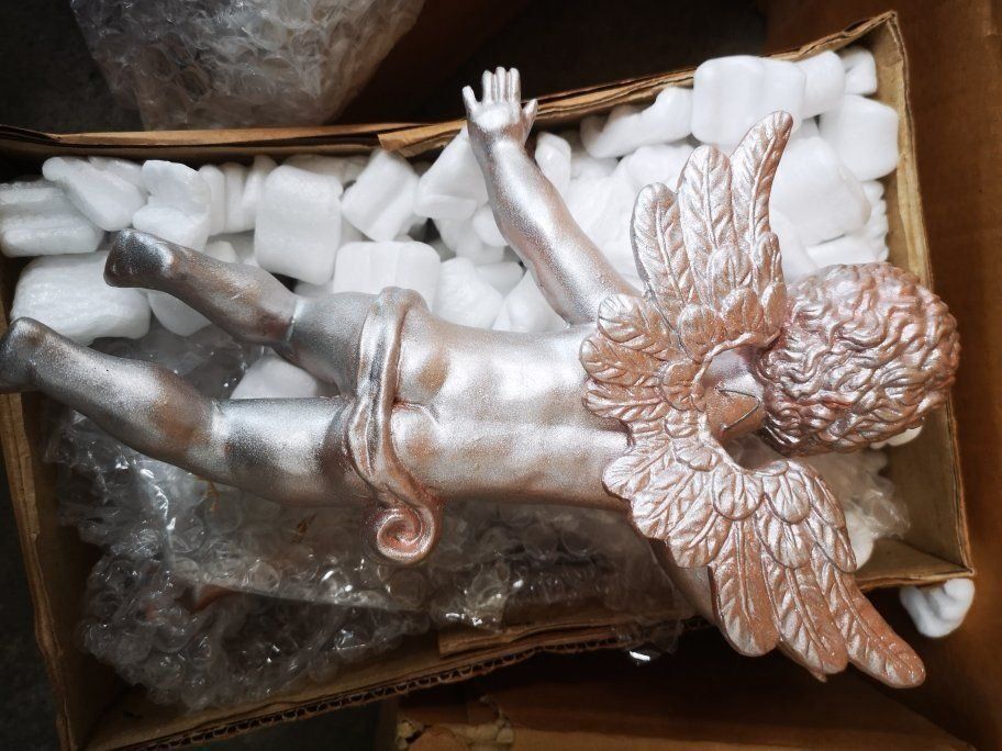 Statuette: ca. 15 Stk. Engel Terracotta Silber NEU Räumung Nr. 273 – Nuovo e nell'imballaggio originale da Aarburg venduto da Ricardolager 1