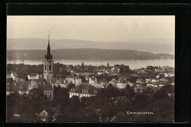 Cartoline postali: Emmishofen, Teilansicht aus der Vogelsch – Usato da Berlin venduto da bartko-reher