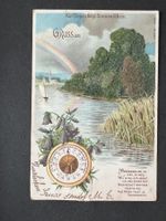 AK 1900 Reliefkarte Menzigen gebraucht (G3673)
