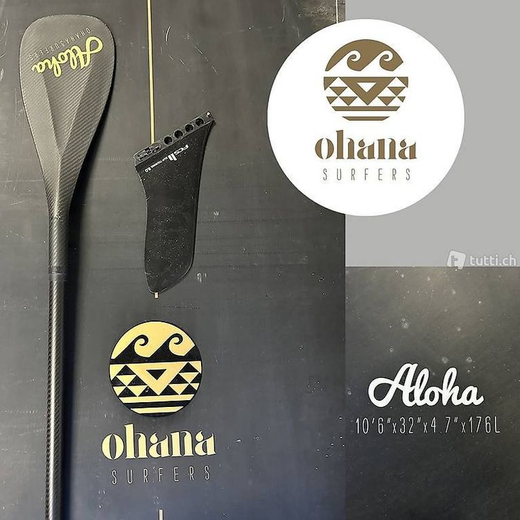Stand Up Paddle Hardboard (SUP) OHANA SURFERS mit Paddle Kaufen auf